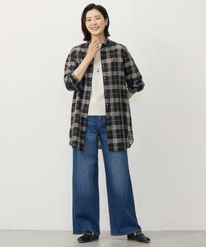 BASIC STRETCH DENIM ワイド ストレート デニム