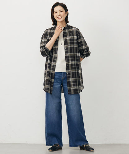 BASIC STRETCH DENIM ワイド ストレート デニム