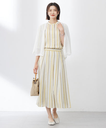 SHEER LIGHT KNIT Vネック カーディガン