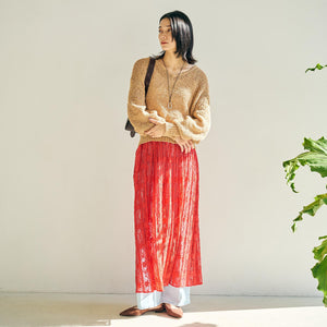 2WAY レース ロング スカート