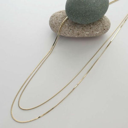 シャープダブルロングネックレス