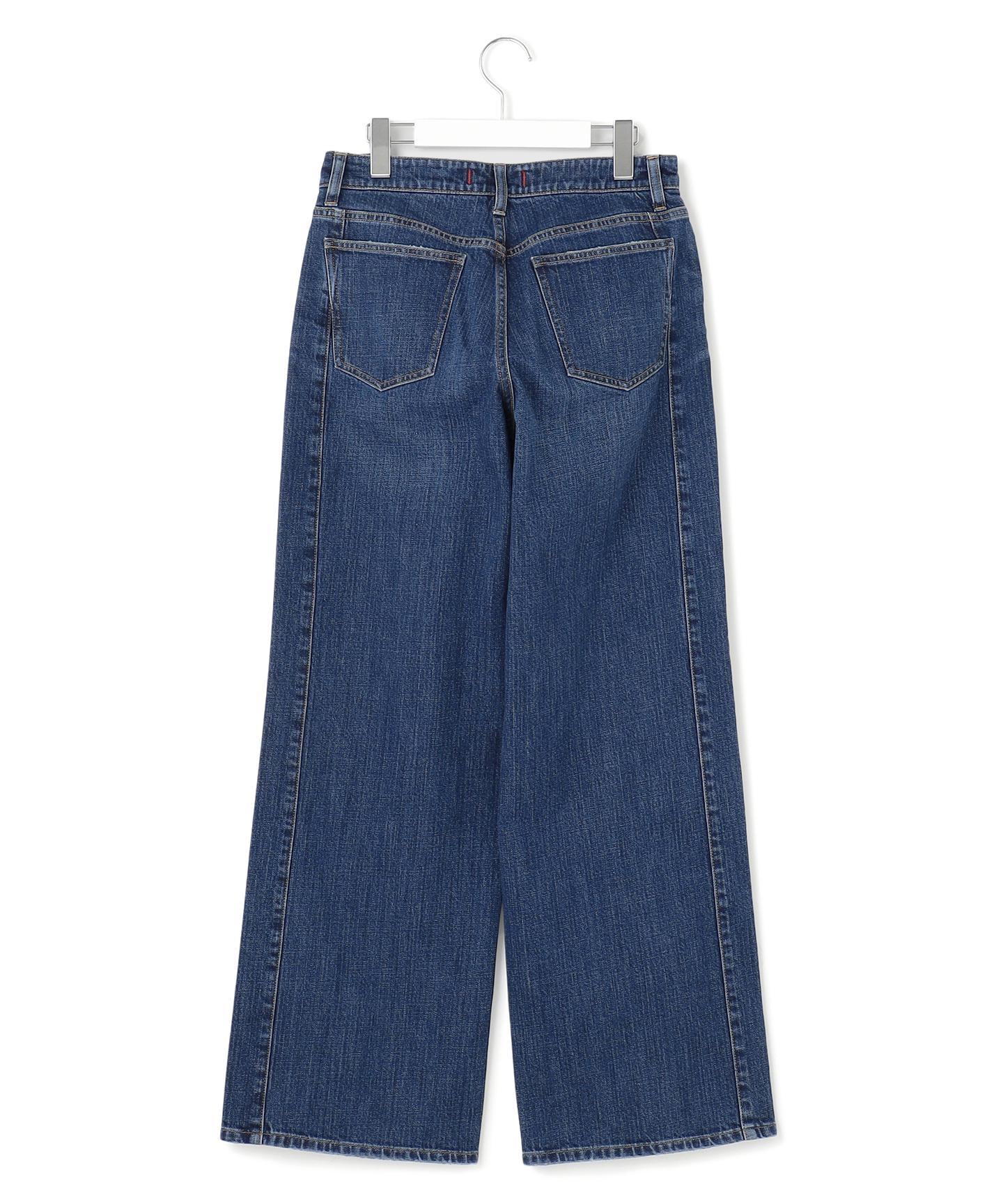 デニム ライン ワイドパンツ
