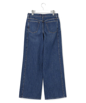 デニム ライン ワイドパンツ