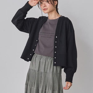 裏毛Vネックカーディガン