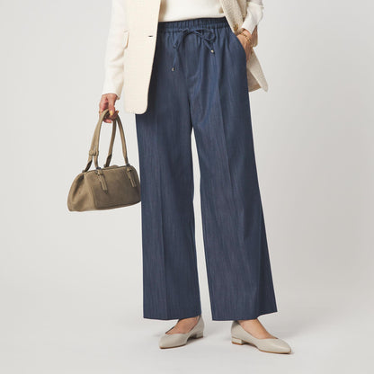 ［size SHORT/TALLあり］ニーハイフレアパンツ デニム 2 ストレッチ