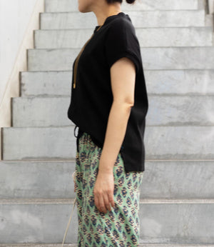 ミニリブフレンチスリーブトップス