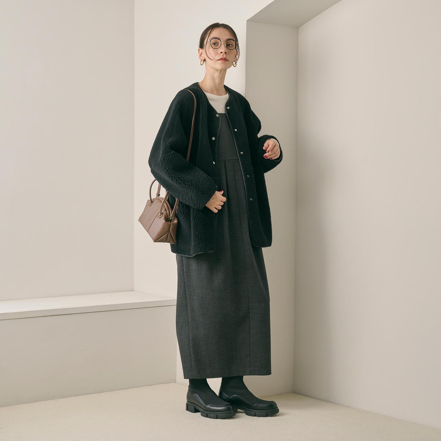 【WEB限定】ボア×フェイクムートン リバーシブルジャケット