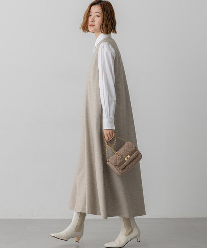 スエード キルティング ショルダーバッグ