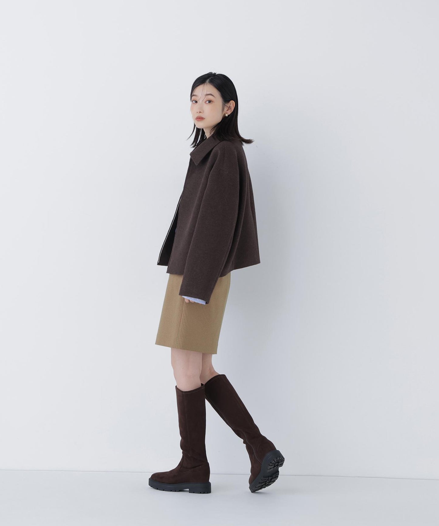 ＜朝比奈 彩さんコラボ＞ステンカラージップブルゾン