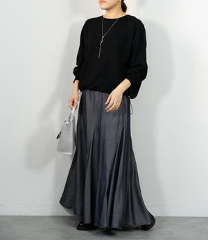 シャンブレーパネルスカート