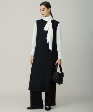 セルロースシルクビエラ ボウタイ付きブラウス