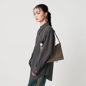 シアー レギュラーカラー ソリッドシャツ