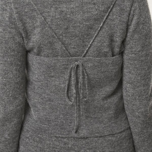 ポロニット カーディガン × ビスチェ ニット セット