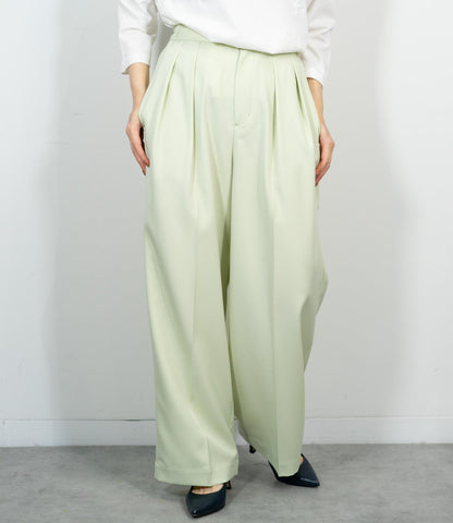 センタープレスセミワイドパンツ