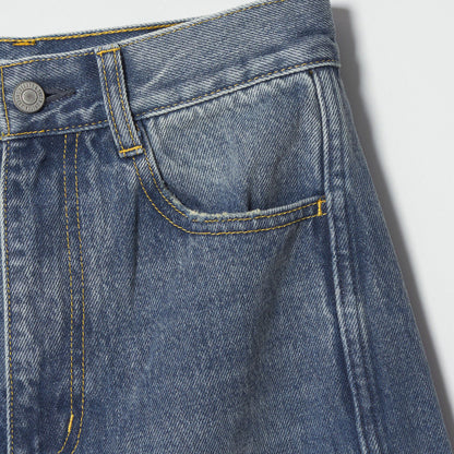 コットンデニム カーブパンツ