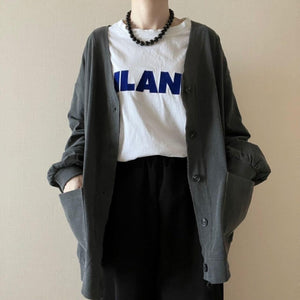 コットンジャージーオーバーカーディガン