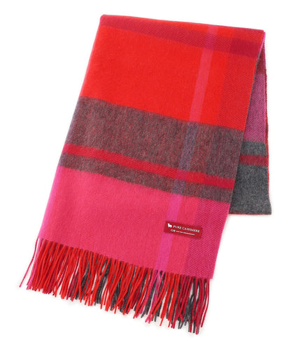 カシミヤ チェック ストール