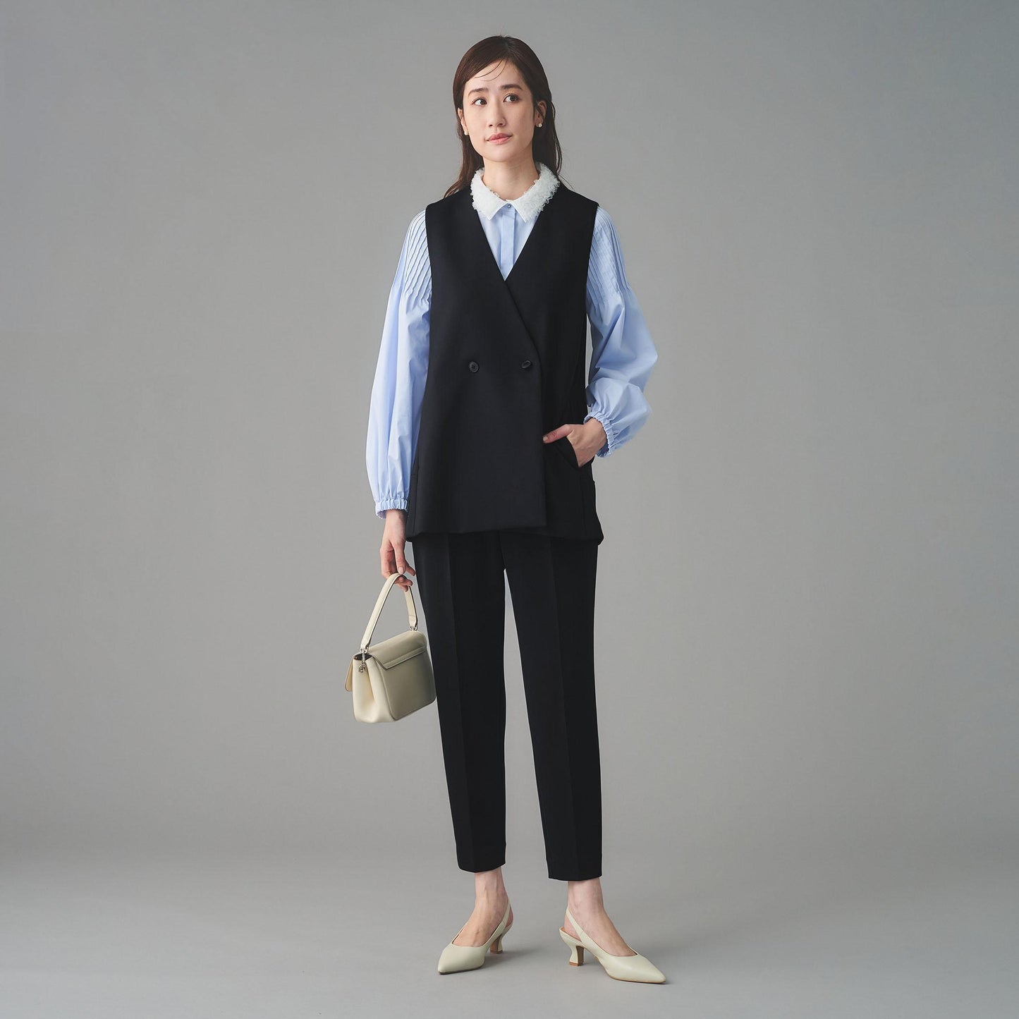 チュールカラー 2WAY ブラウス