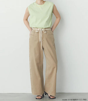 USAコットンコンパクトノースリーブカットソー