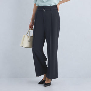 サラフール ベルト ワイド パンツ -マシンウォッシャブル・ストレッチ・UVカット-