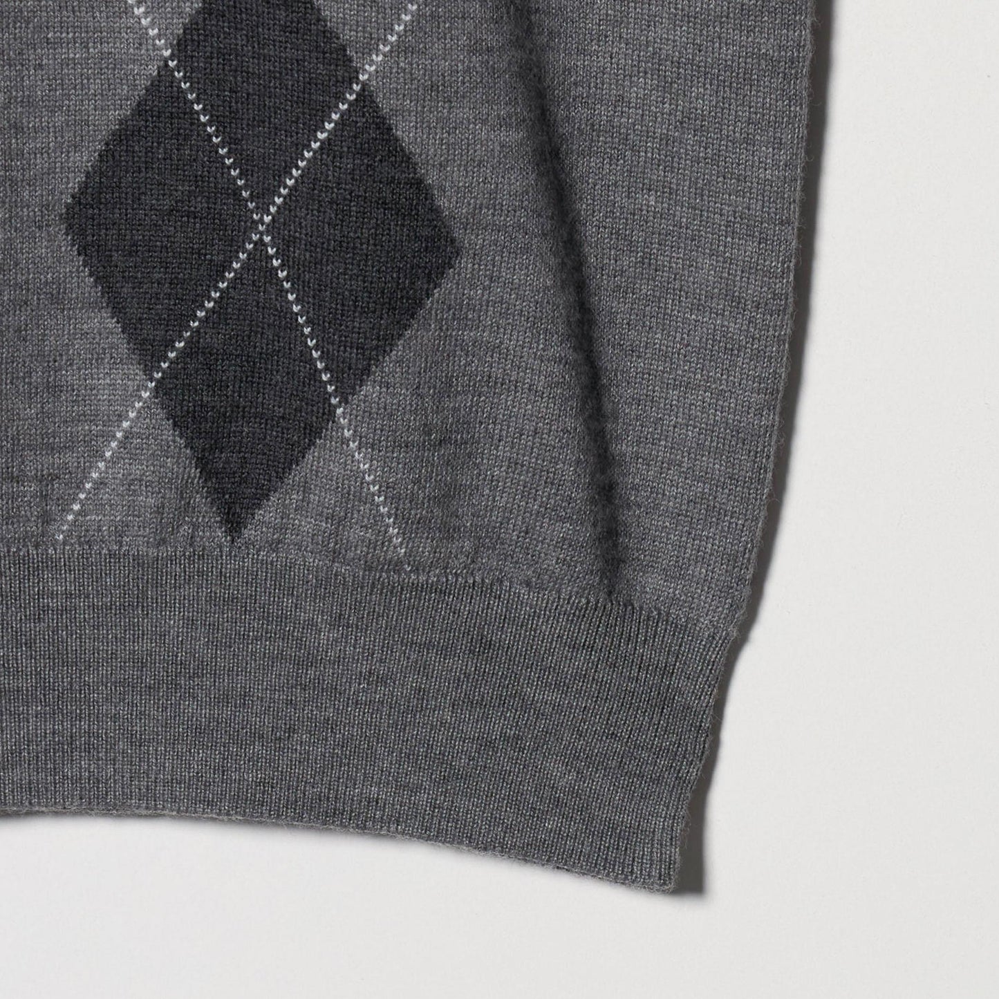 ウール アーガイル&ソリッドベスト