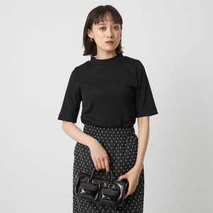 ニットライク モックネック カットソー