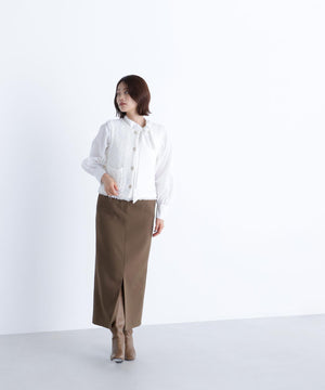 ツイーディーニットジレ