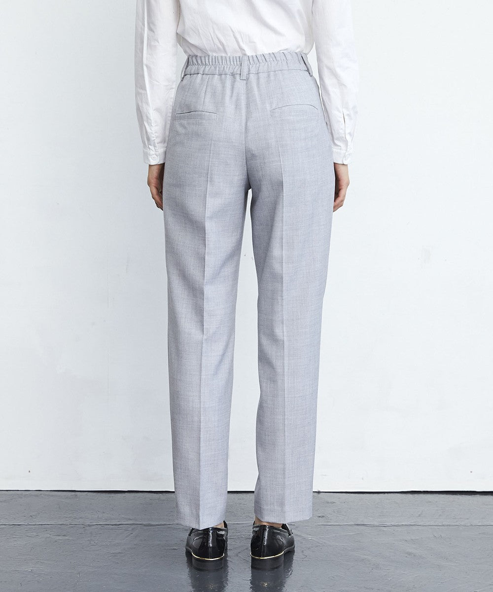 サマーウール混テーパードパンツ