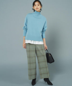 ウールカシミヤミックス ロールネック ニット