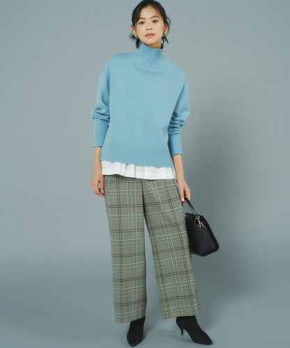 ウールカシミヤミックス ロールネック ニット