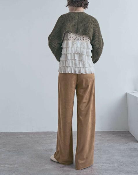 スウェードライクイージーパンツ