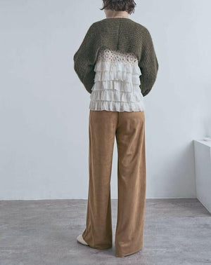 スウェードライクイージーパンツ