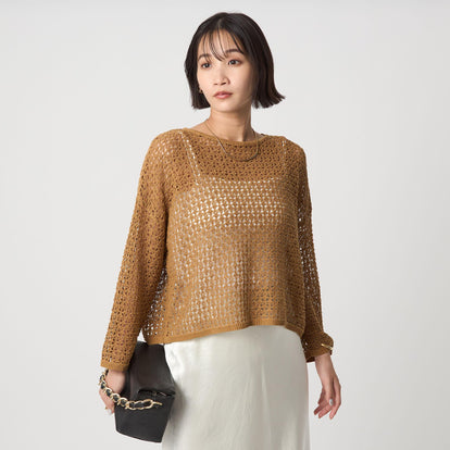 メッシュ ニット プルオーバー ウォッシャブル – &DROBE (アンドローブ)