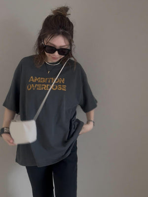 AMBITIONロゴヴィンテージライクT