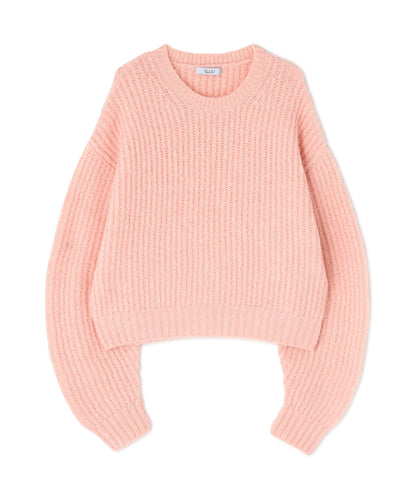 クロップドアゼフォルムニット