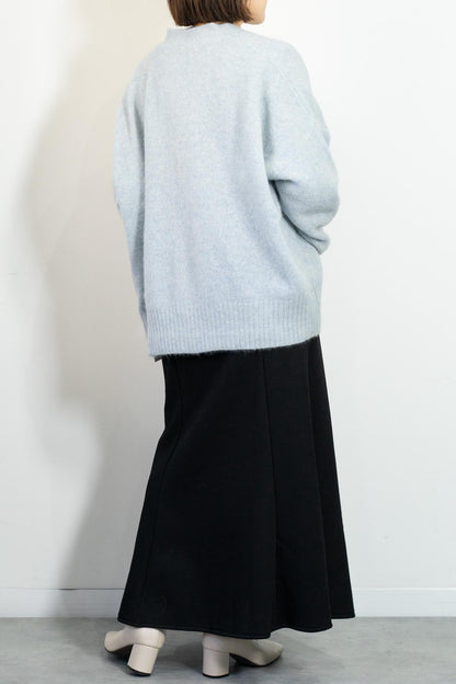 FOX混Vネックボクシーカーディガン