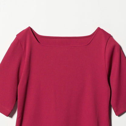 ニットライク スクエアネック カットソー