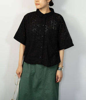 レース半袖シャツ