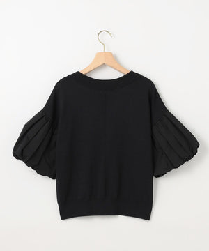 ストレッチクリアパフ袖 ニット