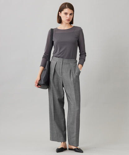 ウール2WAYストレッチ ワイドパンツ