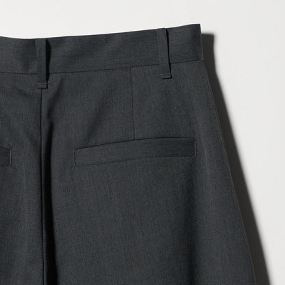 毛ポリエステル カーブパンツ ウォッシャブル