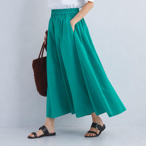 ボリューム ギャザー フレア スカート