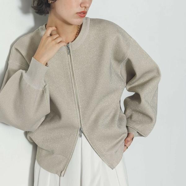 ダブルジップニットブルゾン