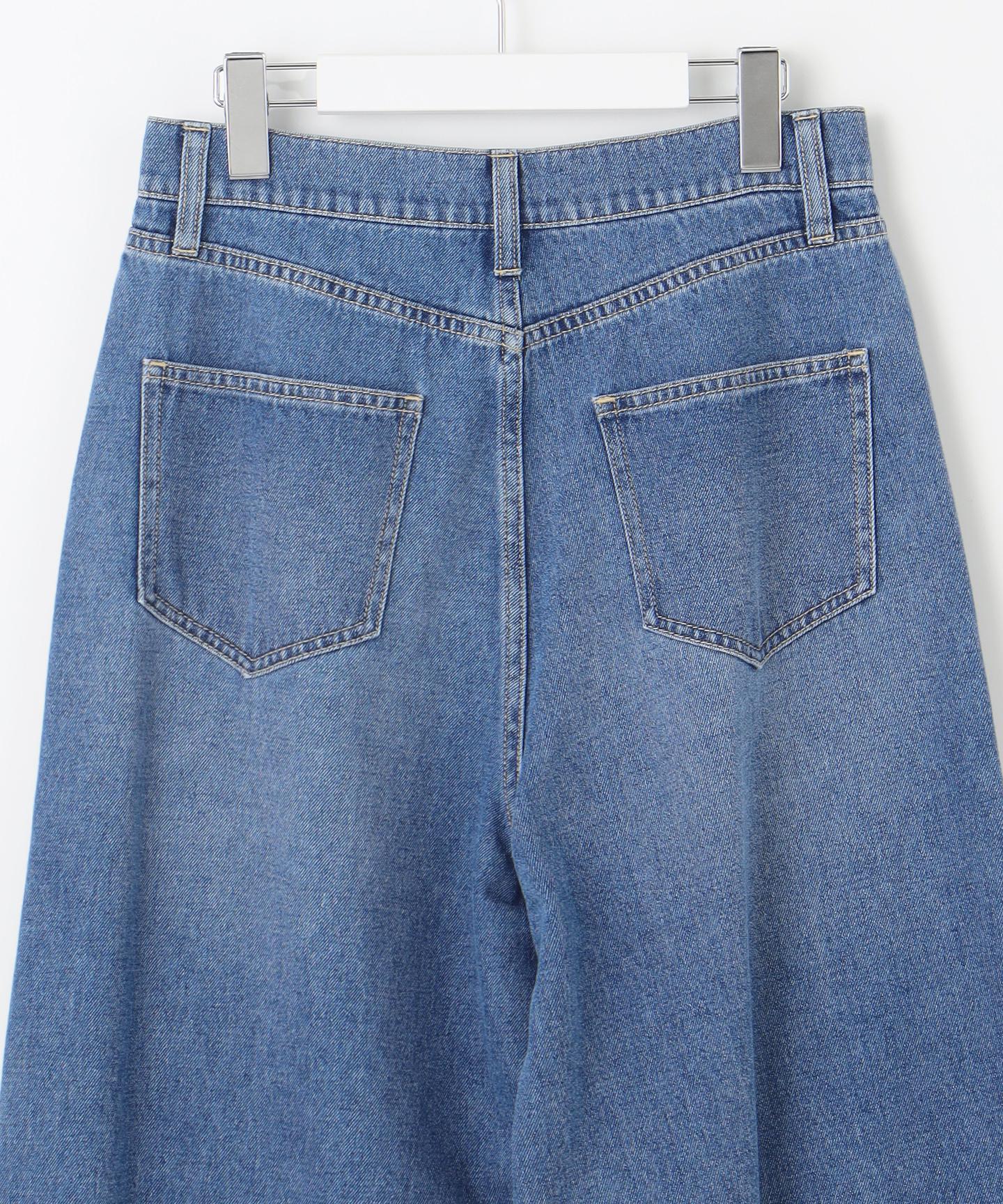 LIGHT DENIM バレルワイド パンツ