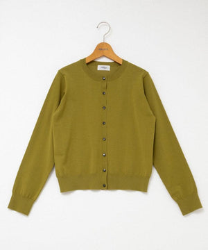 天竺クルーネックカーデ