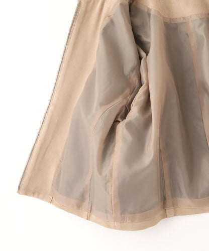 ステンカラーフェイクスエードブルゾン