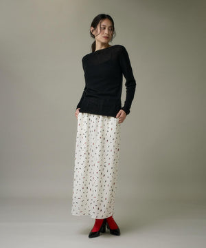 モックネックリブニット《Melty air wool》