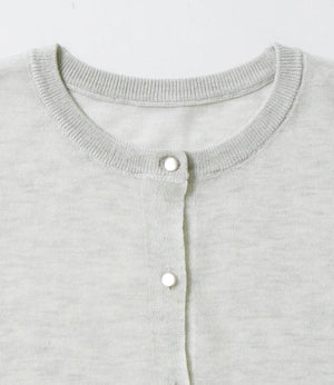 バイカラーシアーニットカーディガン