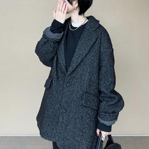 ヘリンボーンジャケットコート