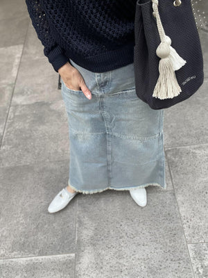 カットオフデニムマーメードスカート